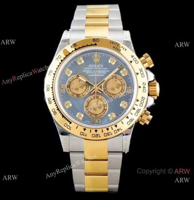 JH Factory Swiss Copy Rolex Daytona JH Cal.4130 Watch Blue Mother Of Pearl Dial 2-Tone
